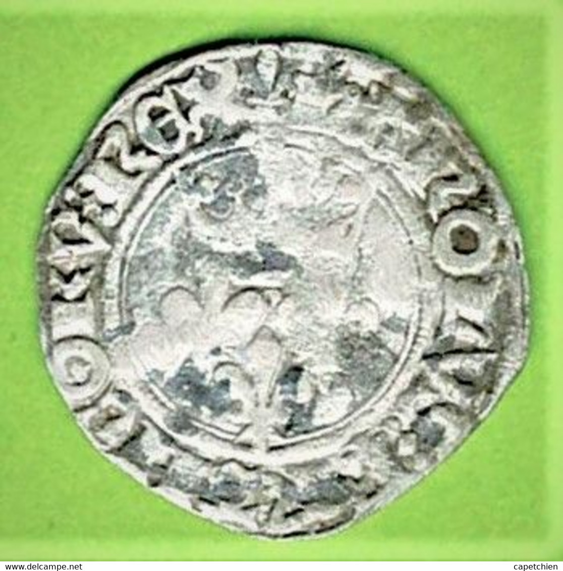 CHARLES VI LE FOL / FLORETTE Ou GROS DE 20 DENIERS / KAROLUS FRANCORV REX / 2.83 G / 26 Mm - 1380-1422 Carlos VI El Bien Amado