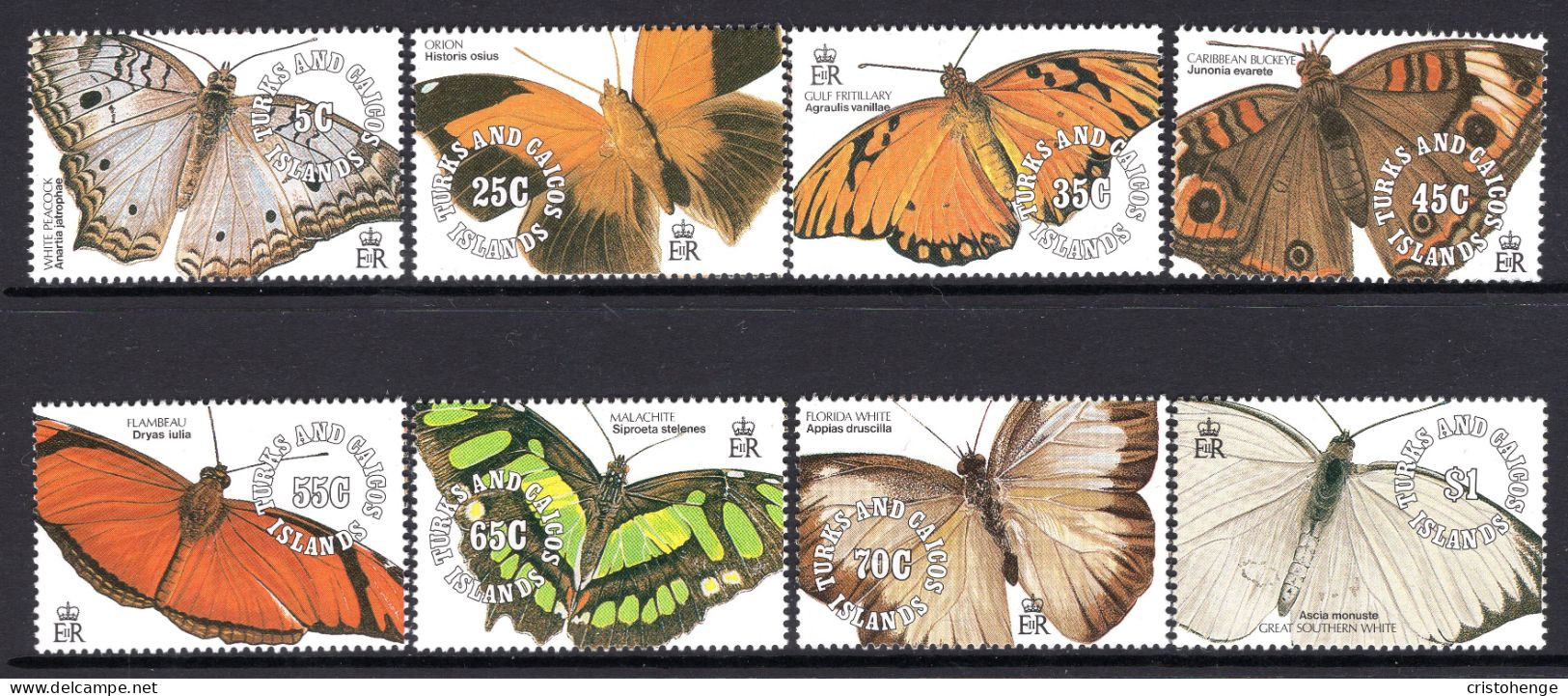 Turks & Caicos Islands 1991 Butterflies Set MNH (SG 1081-1088) - Turks & Caicos (I. Turques Et Caïques)