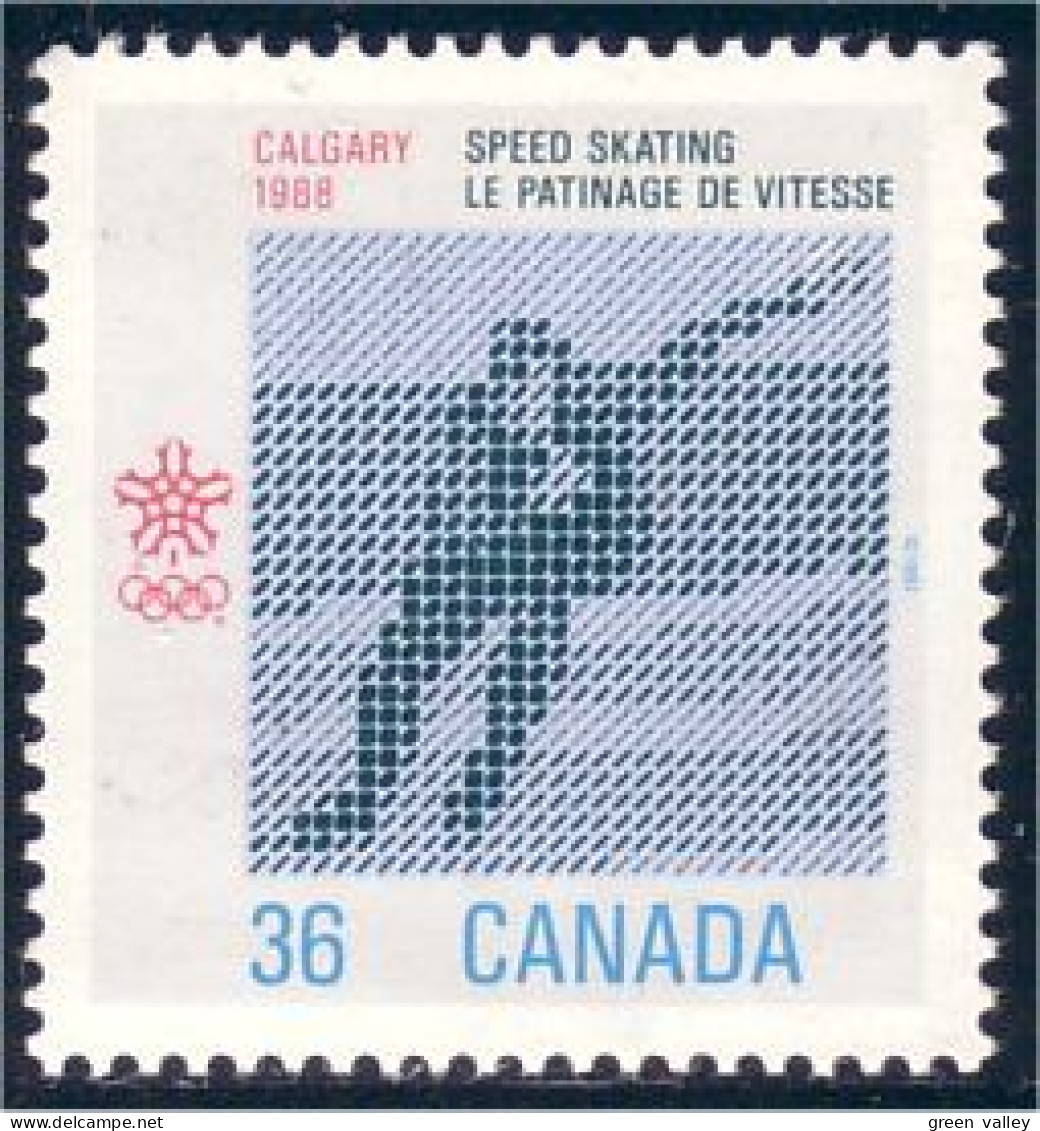 Canada Patinage Speed Skating Calgary 88 MNH ** Neuf SC (C11-30a) - Unused Stamps