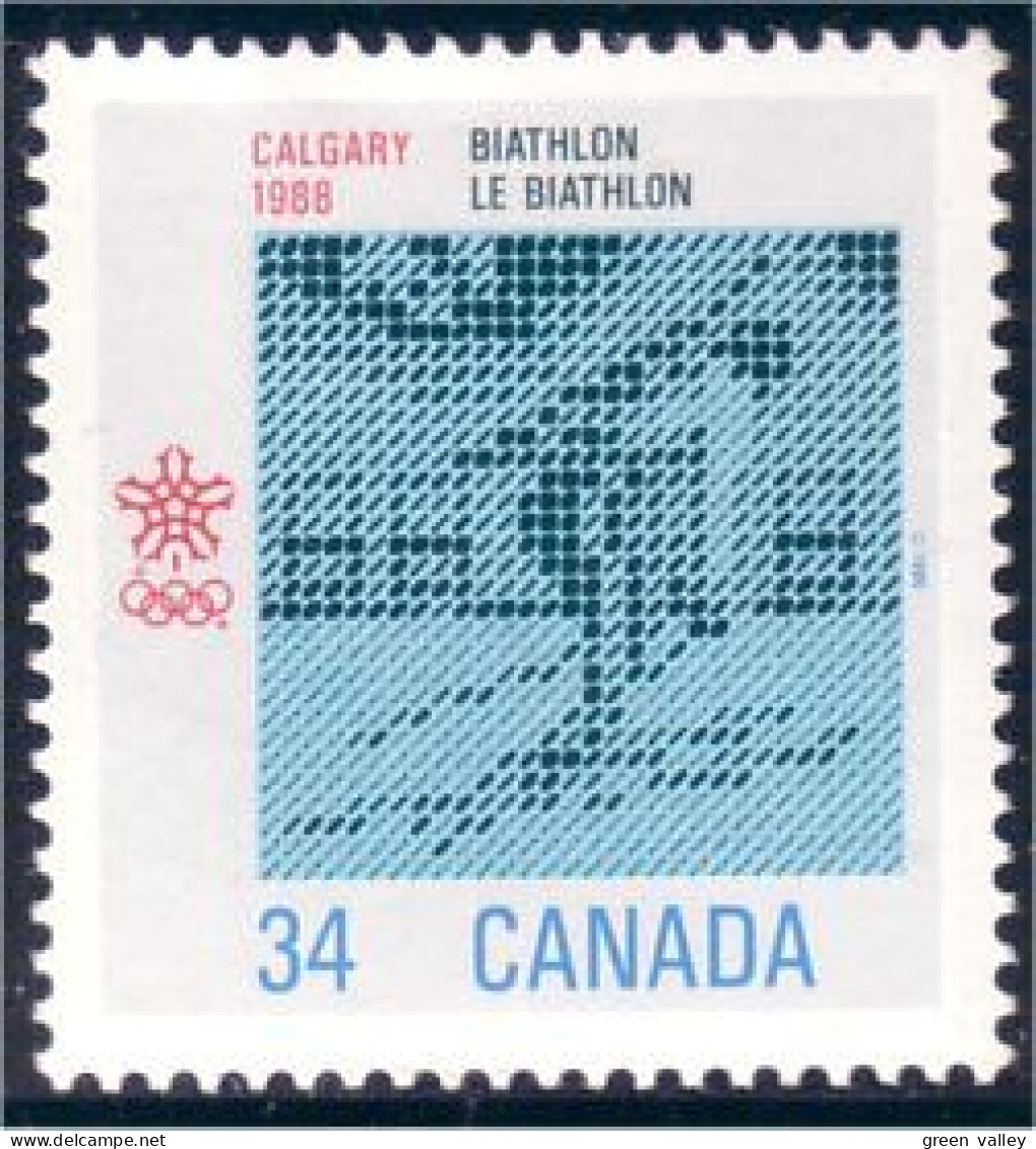 Canada Biathlon Calgary 88 MNH ** Neuf SC (C11-12a) - Unused Stamps