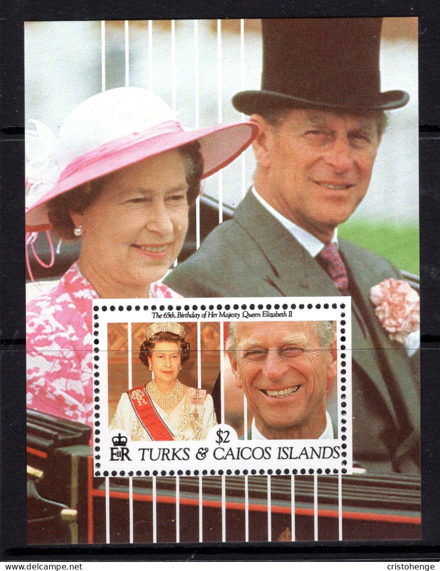 Turks & Caicos Islands 1991 65th Birthday Of Queen Elizabeth II MS MNH (SG MS1103) - Turks & Caicos (I. Turques Et Caïques)