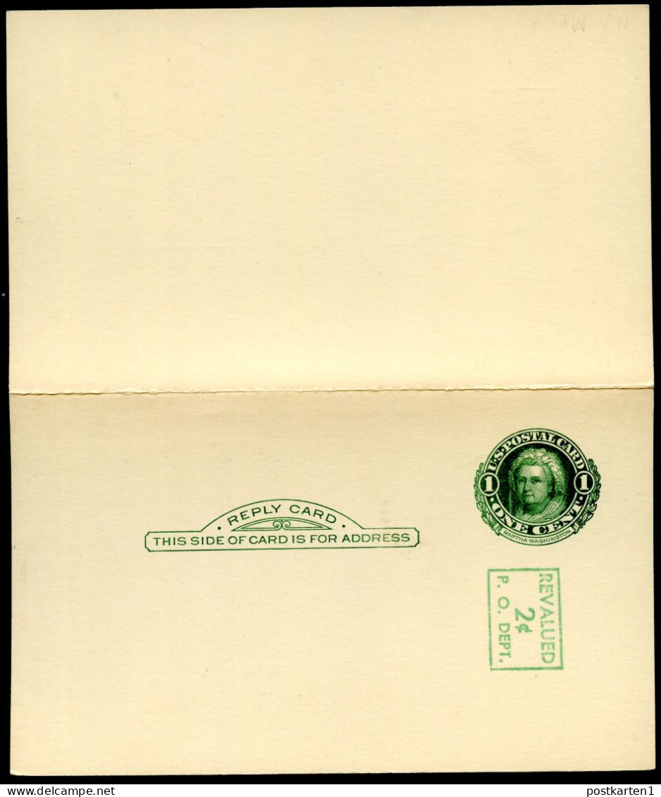 UY14 Type 1 Postal Card With Reply Mint Vf 1952 - 1941-60