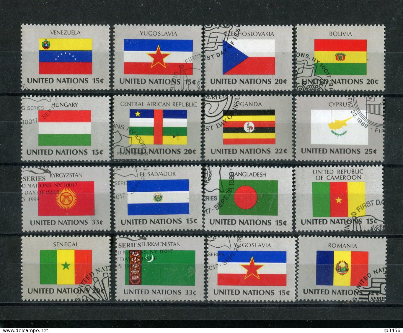 "WELTWEIT" Sammlung "UNO-Flaggen" gestempelt, vgl. Fotos (7429)