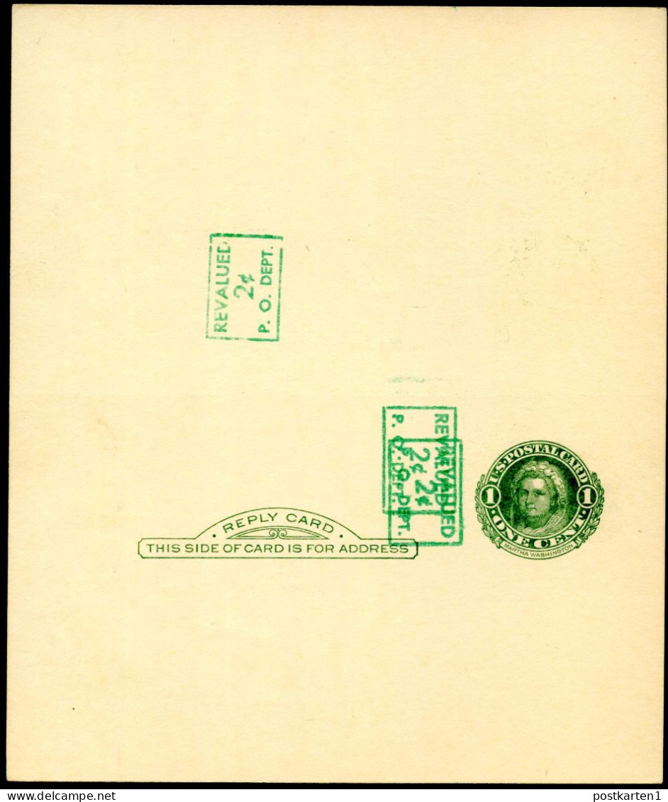 UY14a Type 2c M NORMAL R DOUBLE Postal Card With Reply Mint Unfolded Xf 1952 Cat.$45.00+ - 1941-60