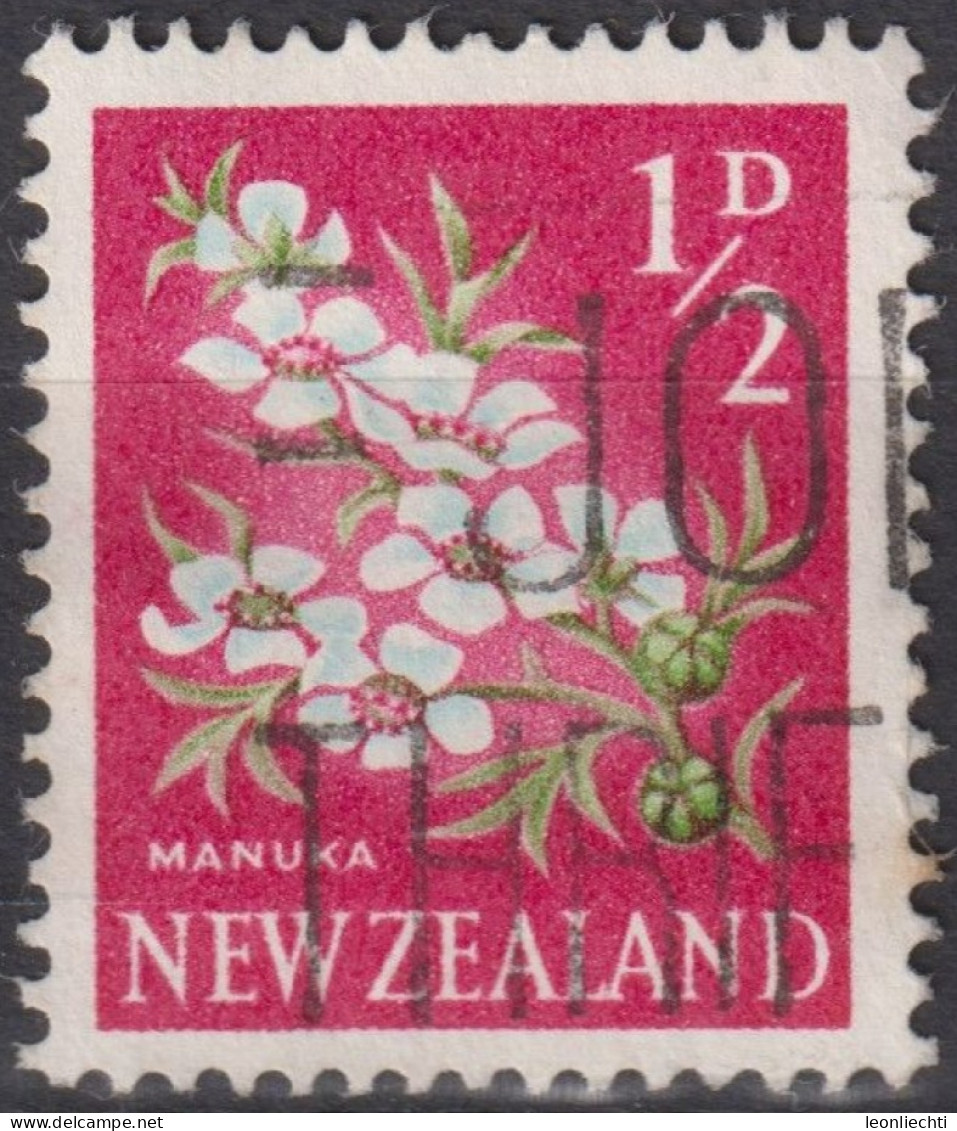 1960 Neuseeland ° Mi:NZ 392, Sn:NZ 333, Yt:NZ 384, K15 X 14, Manuka (Leptospermum Scoparium) - Oblitérés