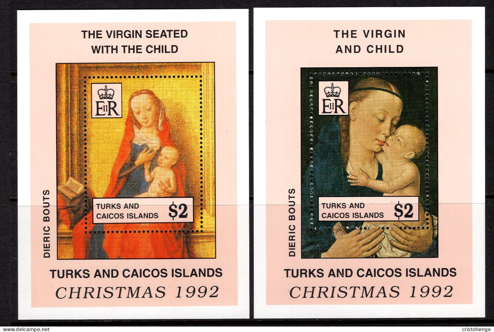 Turks & Caicos Islands 1992 Christmas MS Set MNH (SG MS1185a&b) - Turks & Caicos (I. Turques Et Caïques)