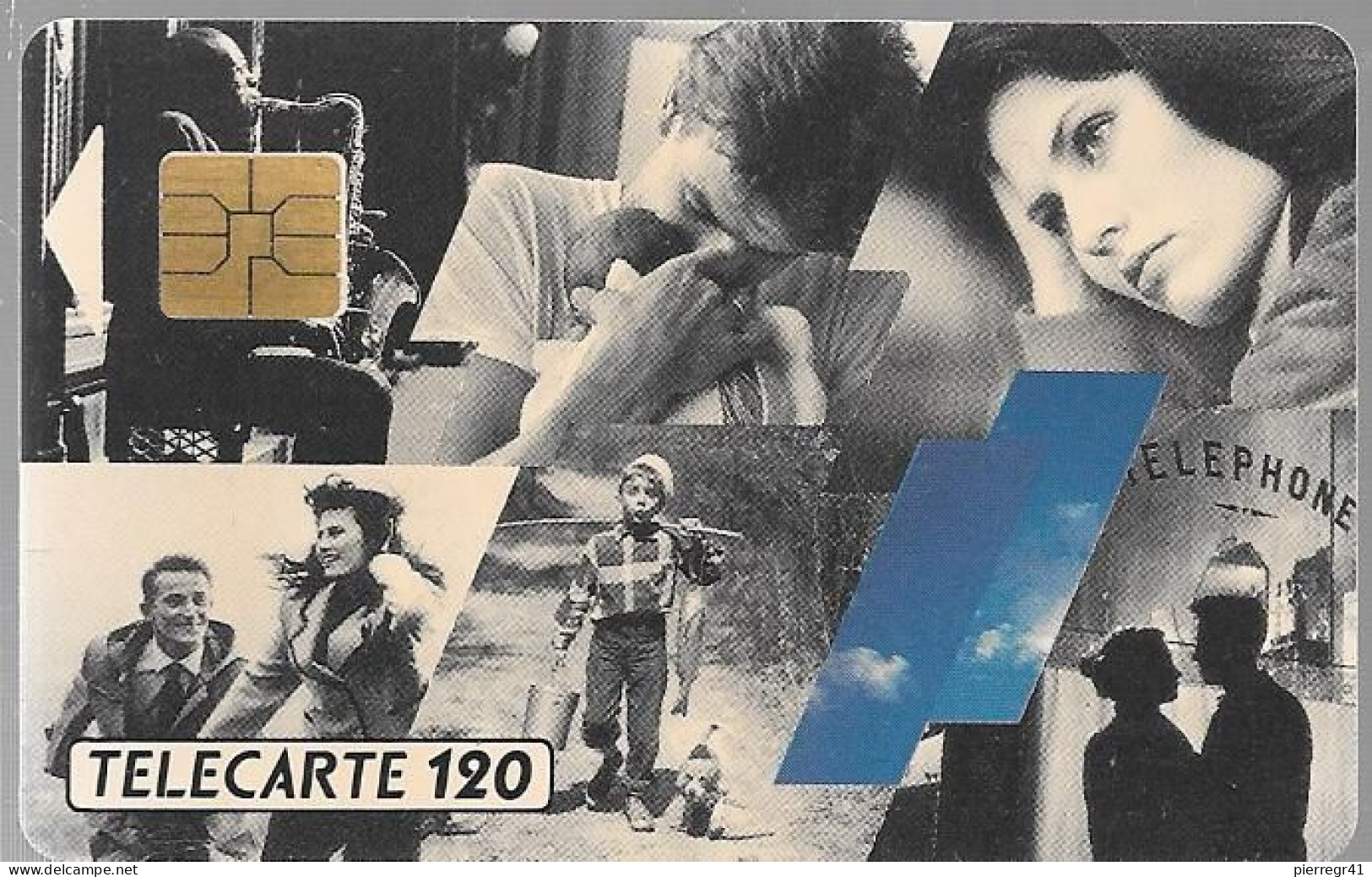 CARTE-a-PUBLIC-120U-F131A-SO3-12/90-PHOTO-V°N° Pt N° LasersA 114174-1 Avec Pied-UTILISEE -TBE - 1990