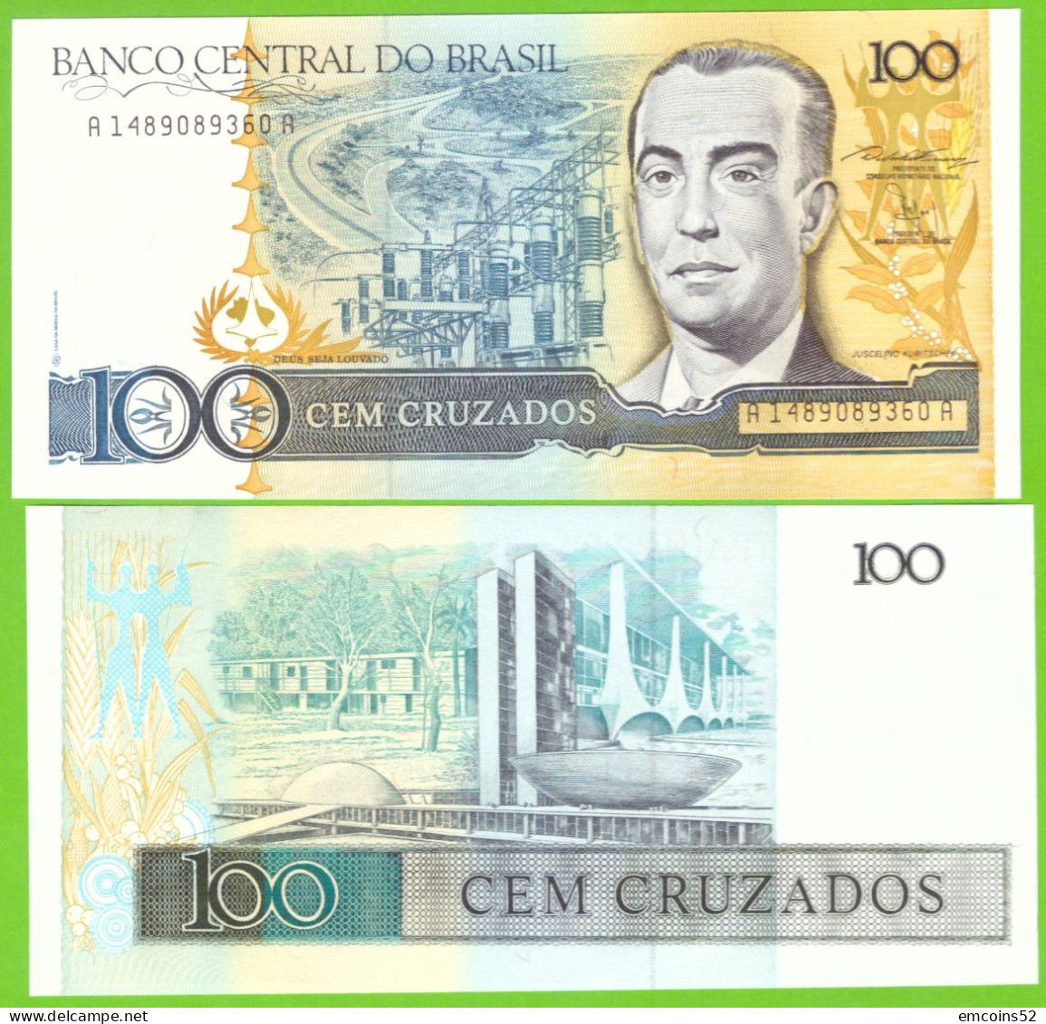 BRAZIL 1000 CRUZADOS 1986/1988  P-211b  UNC - Brazil