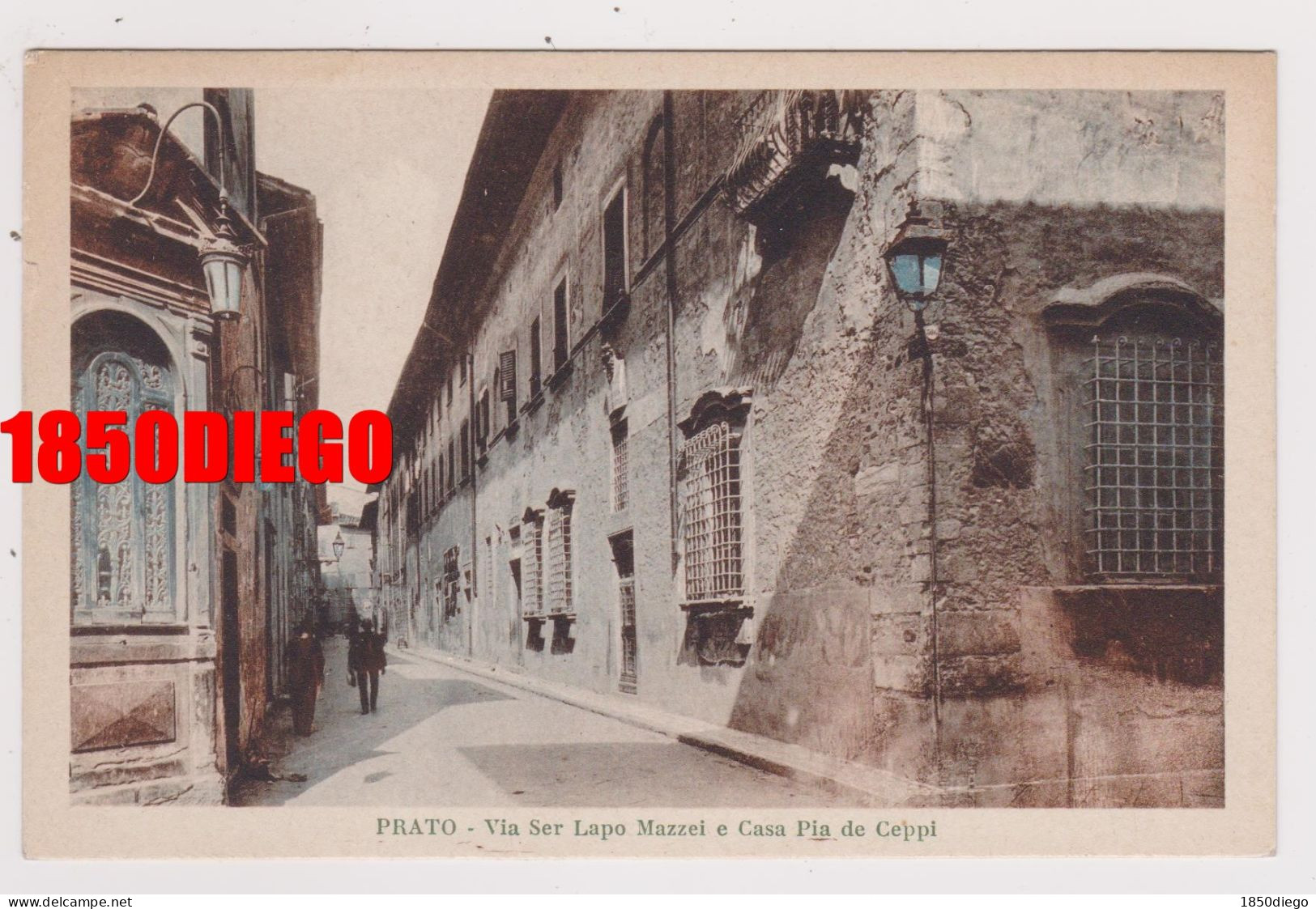 PRATO - VIA SER LAPO MAZZEI E CASA PIA DE CEPPI F/PICCOLO NON VIAGGIATA  ANIMAZIONE - Prato