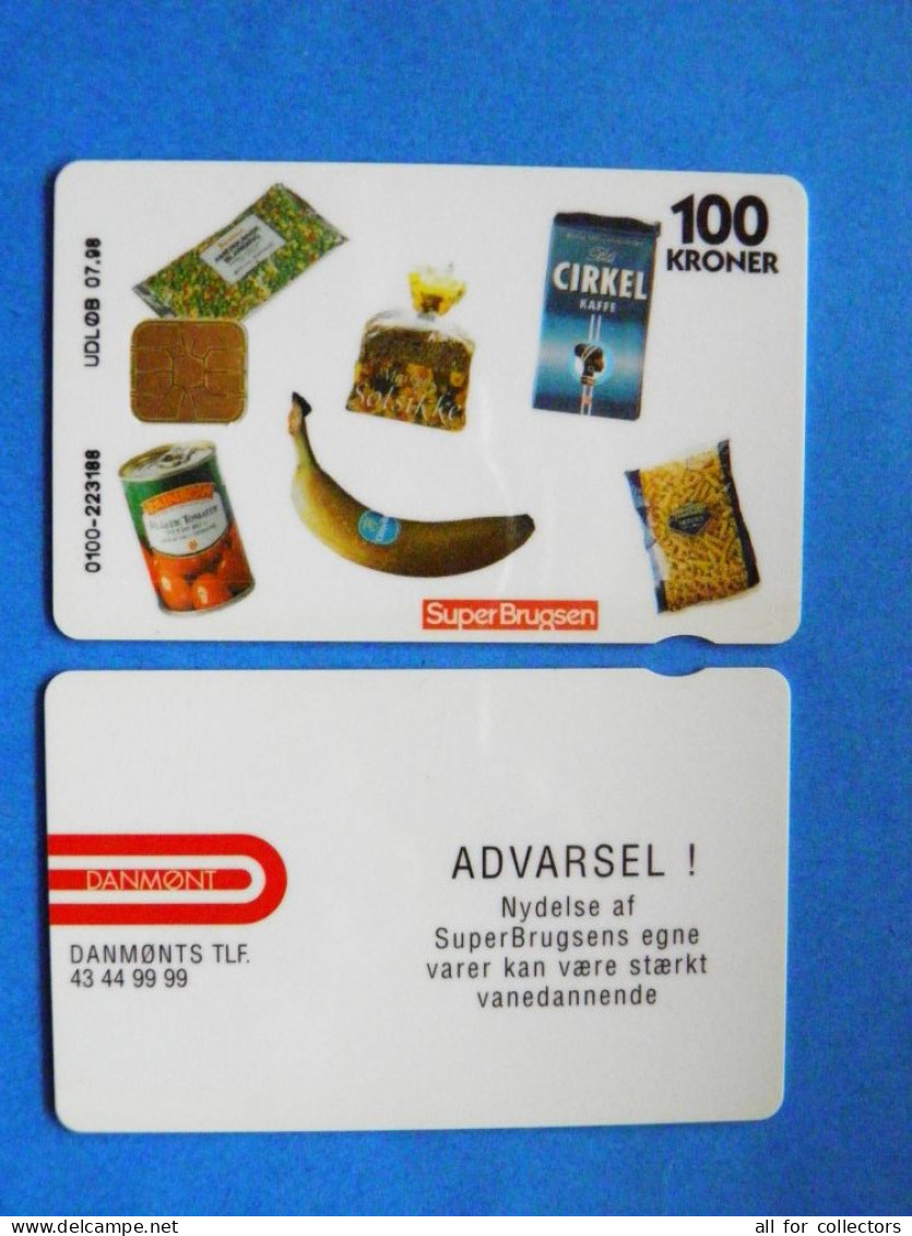 CHIP Phonecard Denmark Danmont Food Super Brugsen  100 Kroner Possible 05.98 07.98 - Denmark