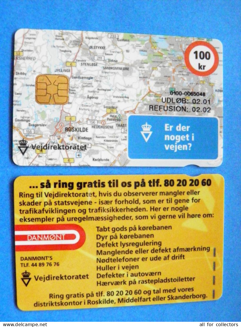 CHIP Phonecard Denmark Danmont Map 100 Kroner 02.02 - Danemark