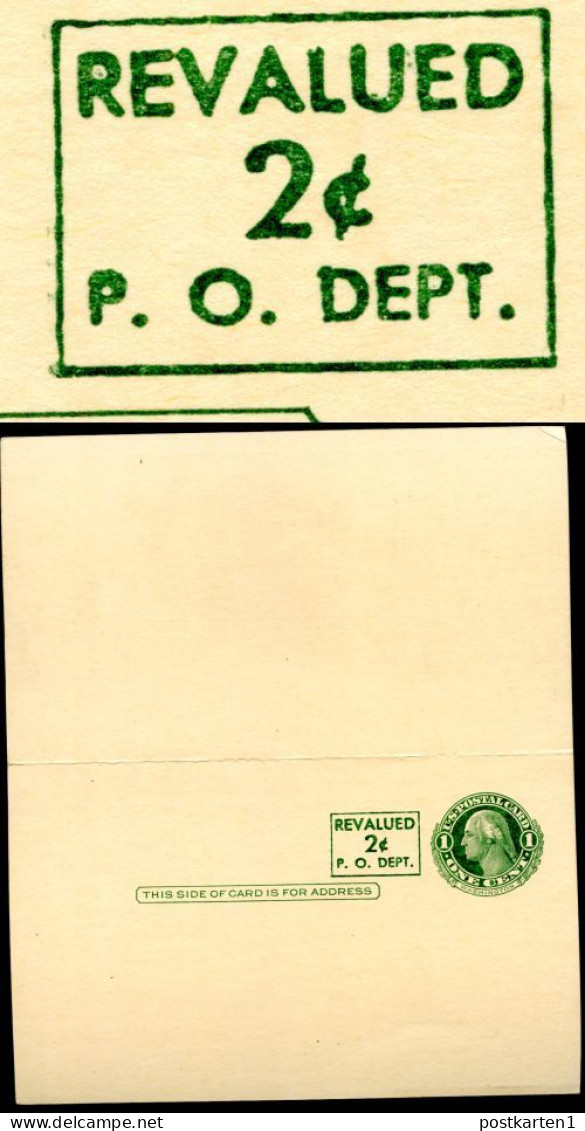 UY15 Surcharge Type 2 Postal Card With Reply Mint 1952 Cat.$110.00 - 1941-60