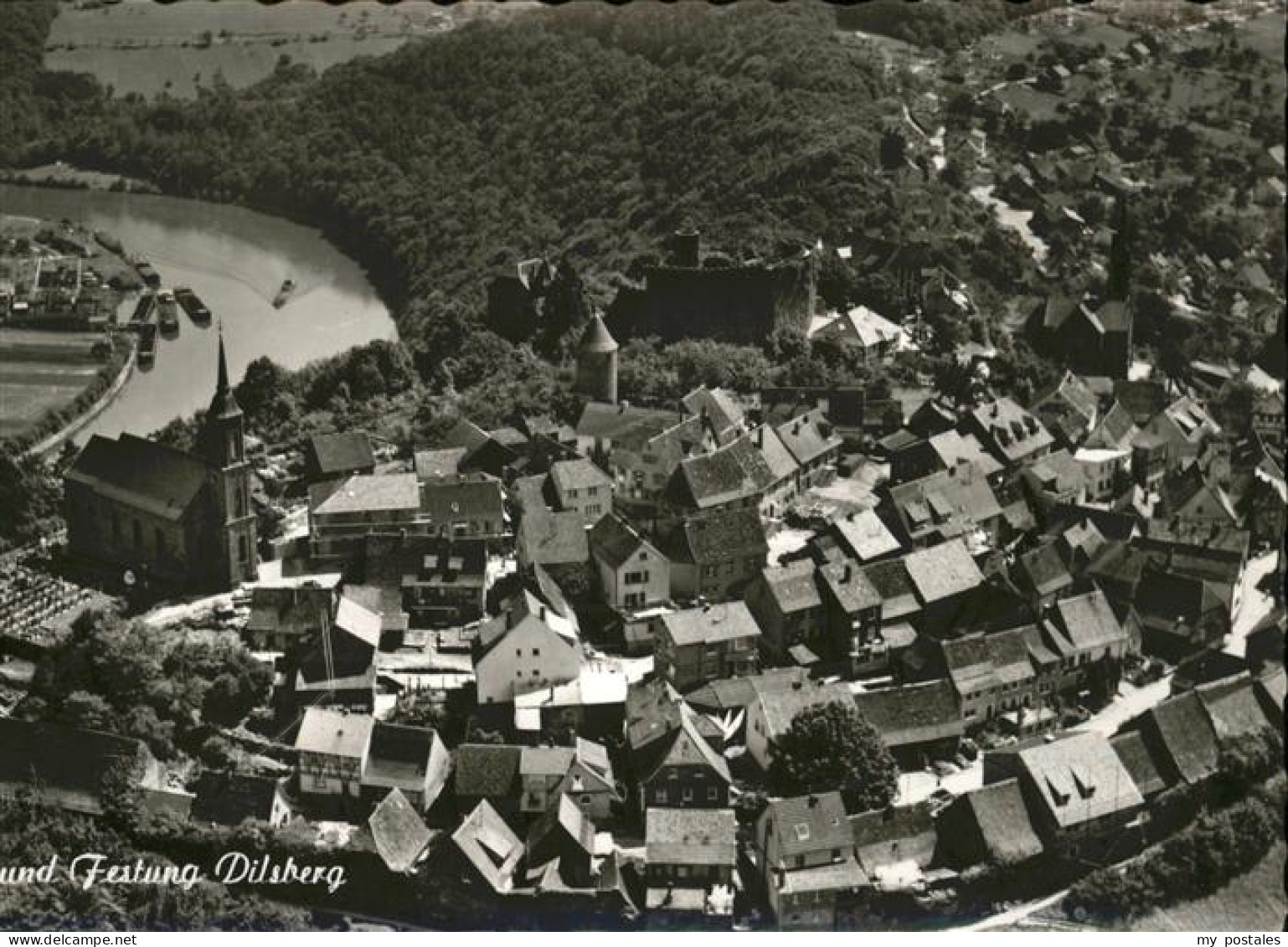 41258931 Dilsberg Festung Dilsberg Flugaufnahme Dilsberg - Neckargemünd