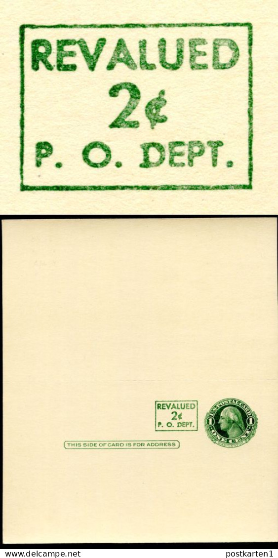 UY15 Surcharge Type 4 Postal Card With Reply Mint UNFOLDED Xf 1952 Cat.$150.00 - 1941-60