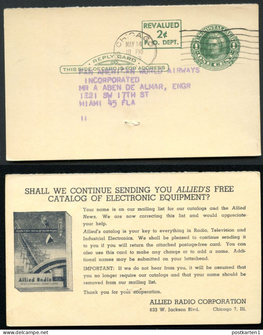 UY15r Reply Card Chicago IL ADVERTISED ELECTRONIC EQUIPMENT 1953 - 1941-60