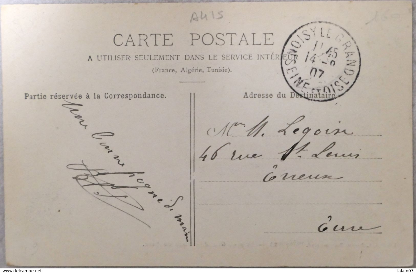 C. P. A. : 93 : NOISY LE GRAND : Place Du Parc, Café "A L'Ami Paul", Animé, Timbre En 1907 - Noisy Le Grand