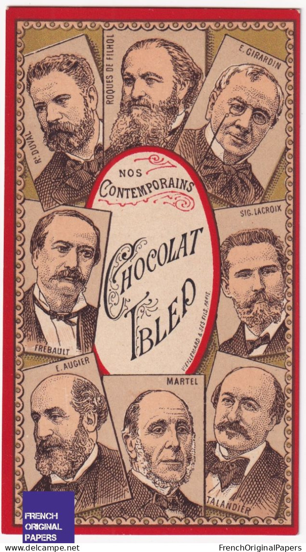 Chromo Ibled- Raoul Duval Roques De Filhol Charles-Félix Frébault Emile Augier Martel Talandier Sigismond Lacroix A58-56 - Ibled