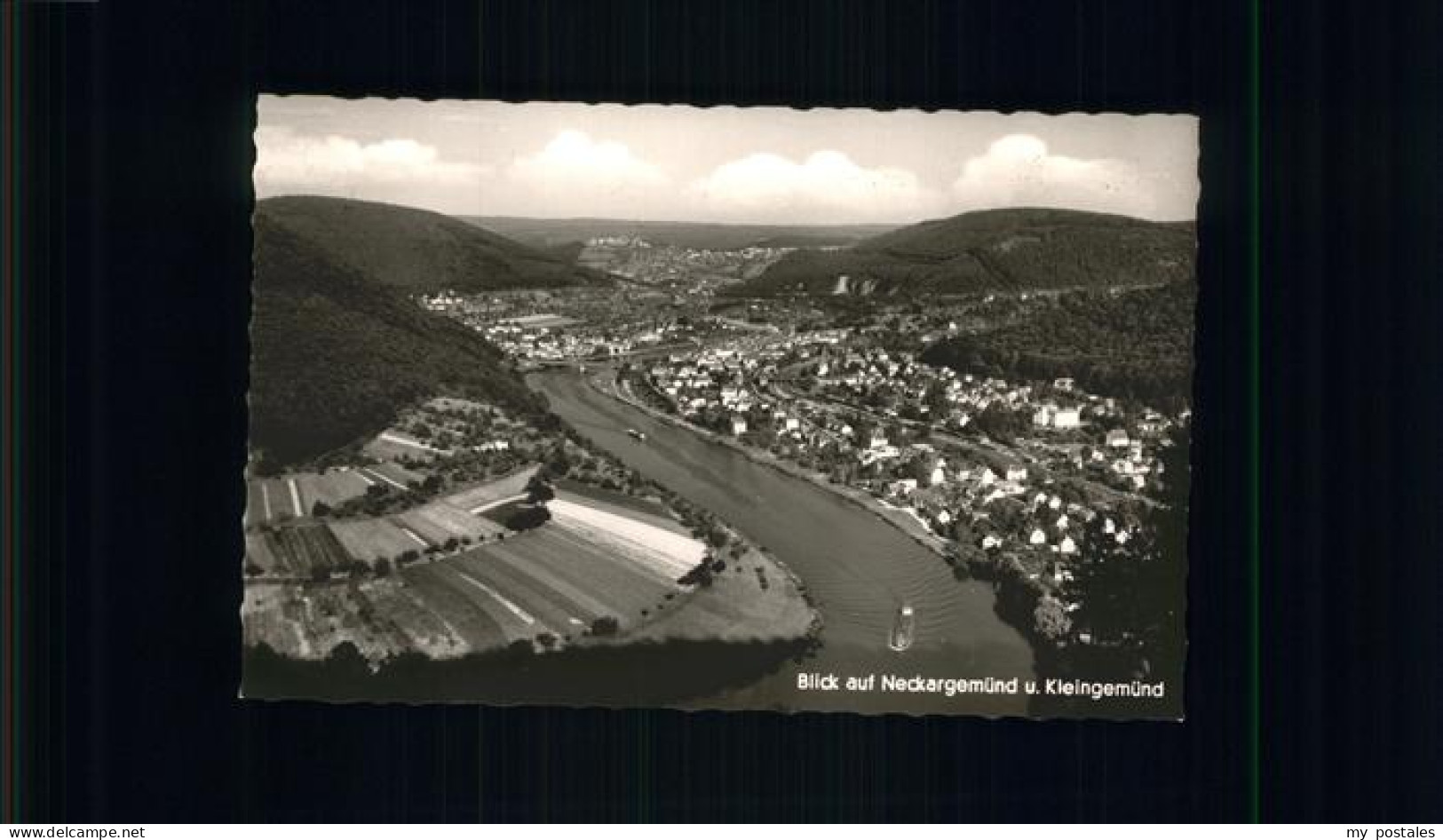 41258367 Neckargemuend Kleingemuend Neckar Schiff Flugaufnahme Neckargemuend - Neckargemünd