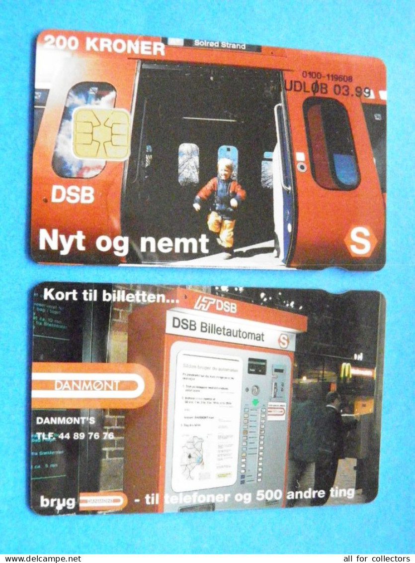 CHIP Phonecard Denmark Danmont Transport Boy Nyt Og Nemt New And Easy - Train Railway 200 Kroner 03.99 - Denemarken