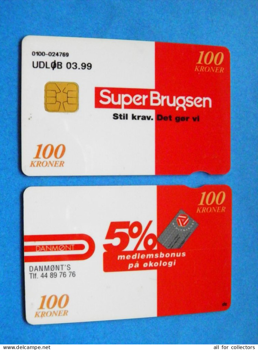 CHIP Phonecard Denmark Danmont Super Brugsen 100 Kroner 03.99 - Denemarken