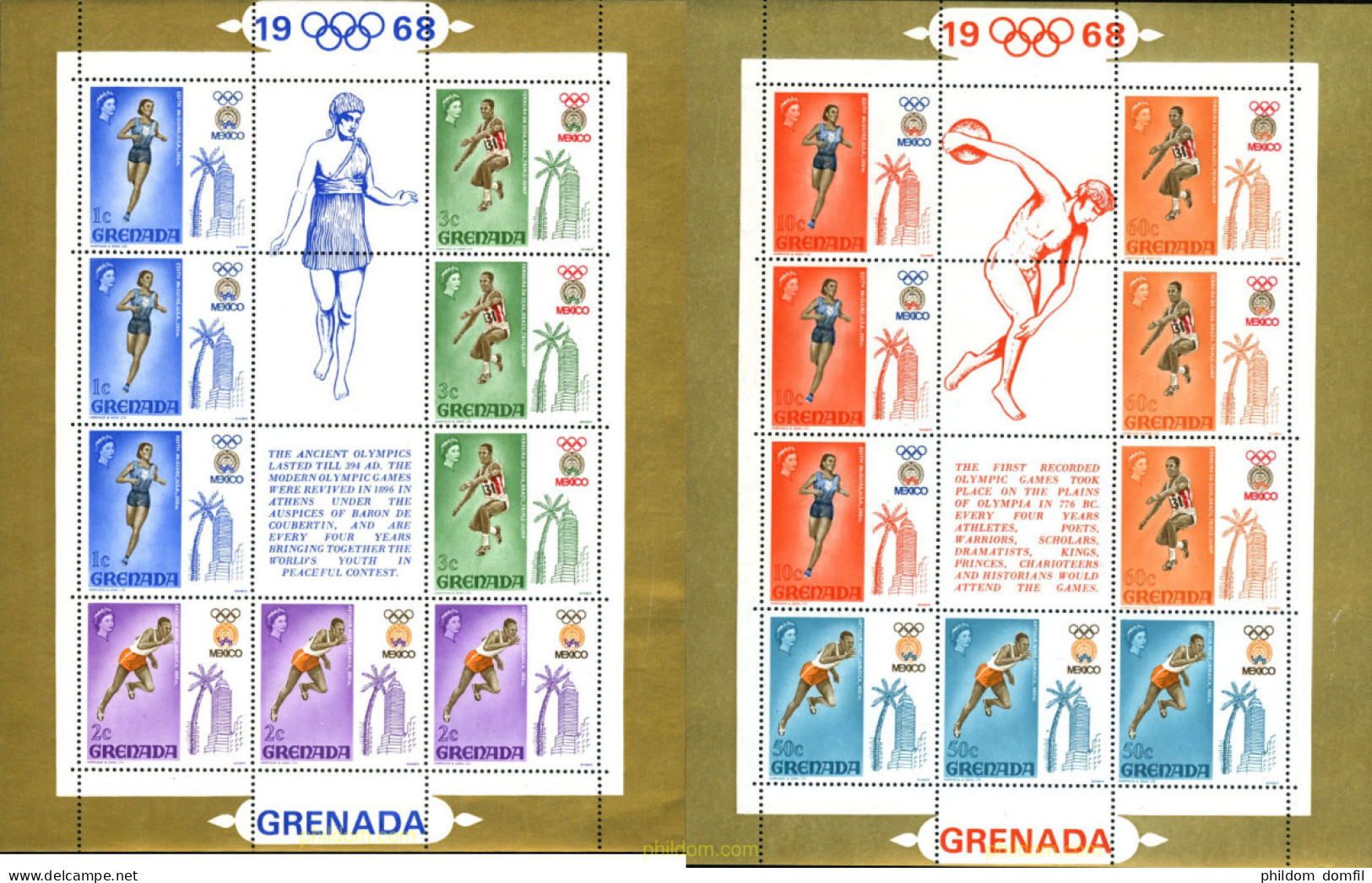 219639 MNH GRANADA 1968 19 JUEGOS OLIMPICOS VERANO MEXICO 1968 - Grenada (...-1974)