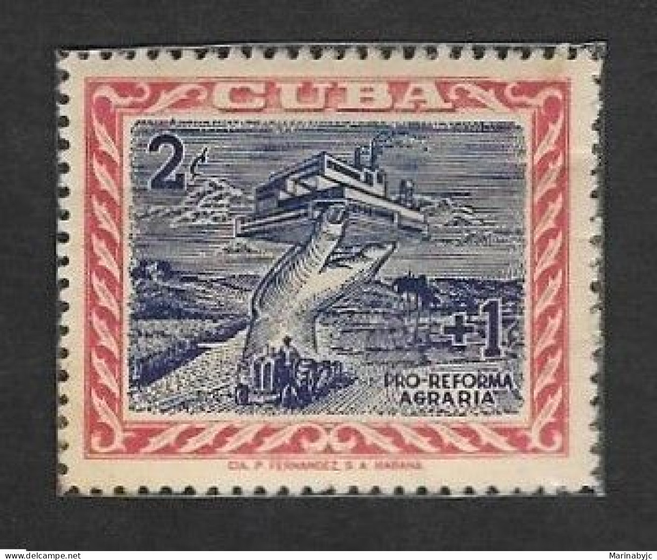 SE)1959 CUBA, THE CUBAN REVOLUTION, AGRICULTURAL REFORM, MNH - Used Stamps