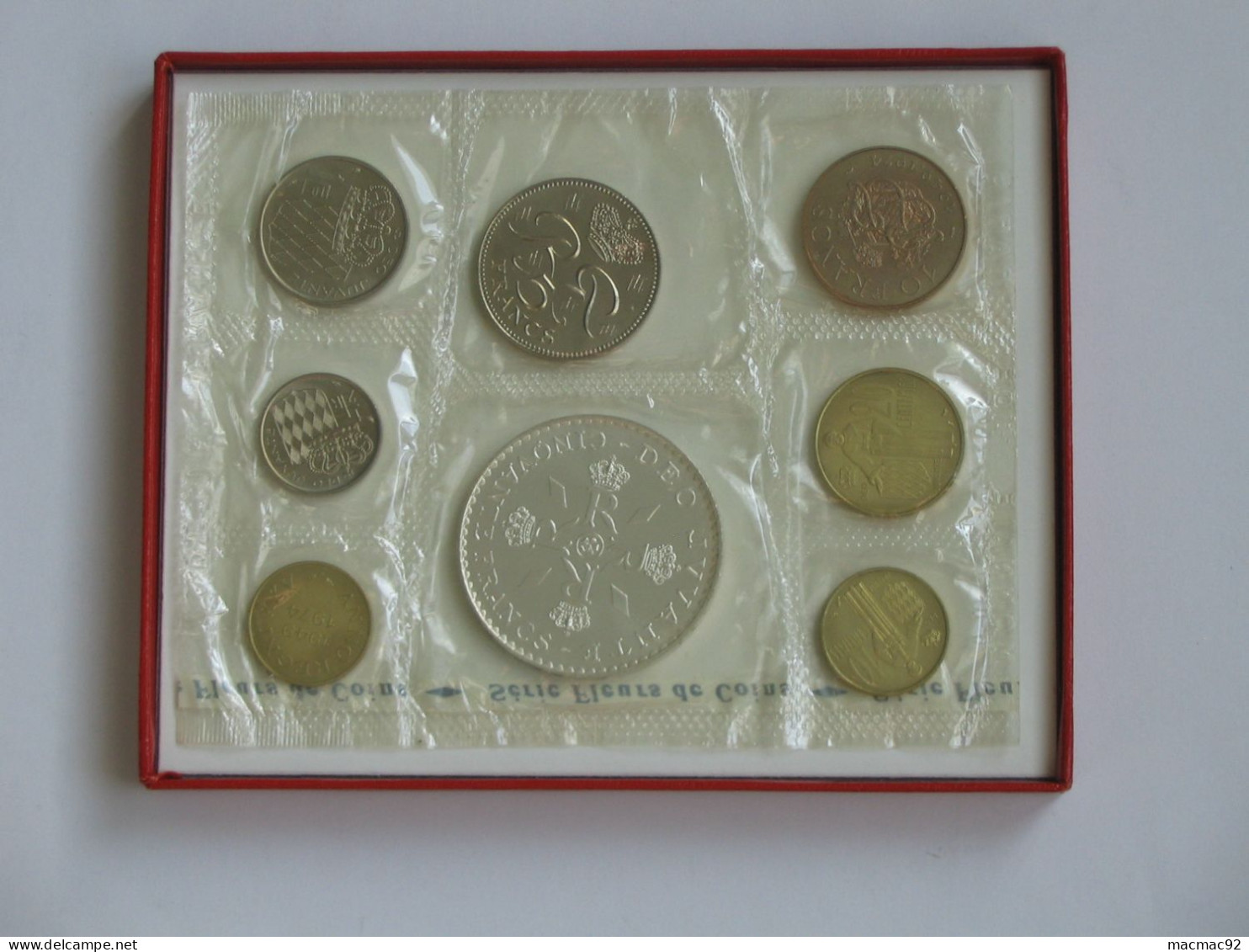 MONACO - Coffret Série FLEURS DE COINS 1 Ere Emission 1974 - RAINIER III    **** EN ACHAT IMMEDIAT   **** - Uncirculated