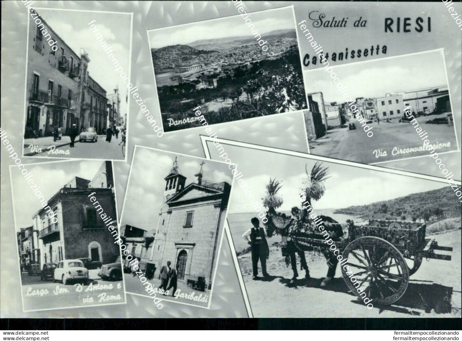 Cd131 Cartolina Saluti Da Riesi Provincia Di Caltanissetta Sicilia - Caltanissetta