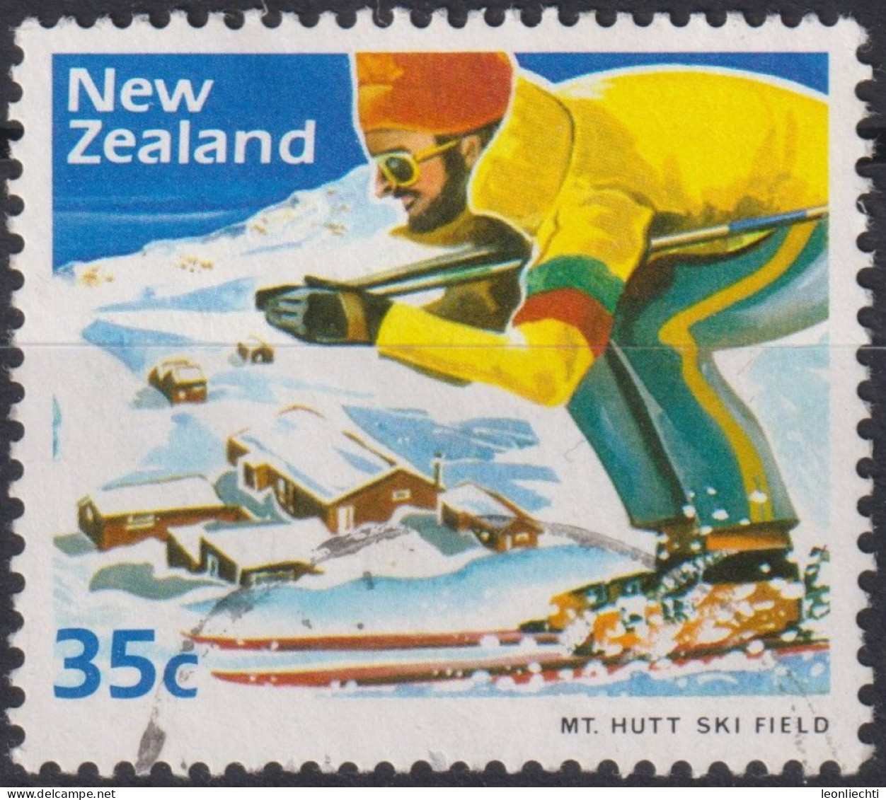 1984 Neuseeland ° Mi:NZ 897, Sn:NZ 799, Yt:NZ 867, Mt Hutt Ski Field - Gebraucht