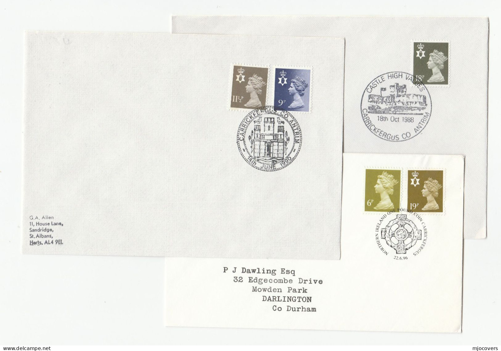 CARRICKFERGUS  Covers GB Stamps Cover Northern Ireland - Irlanda Del Norte