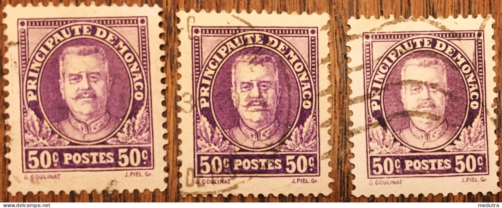 Monaco 1933 Oblitéré : N°116 En 3 Exemplaires (10ème Anniversaire Avènement Du Prince) - Used Stamps