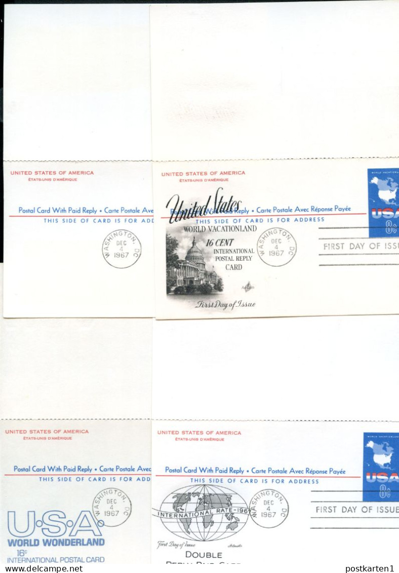 UY20 4 Postal Cards With Reply FDC 1967 - 1961-80