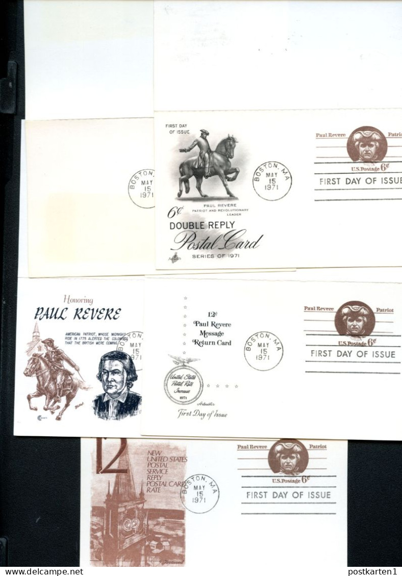 UY22 5 Postal Cards With Reply FDC 1971 - 1961-80