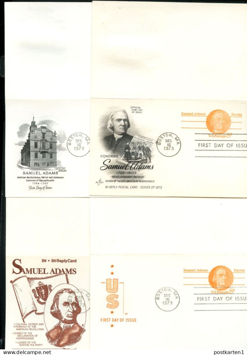 UY24 4 Postal Cards With Reply FDC 1973 - 1961-80