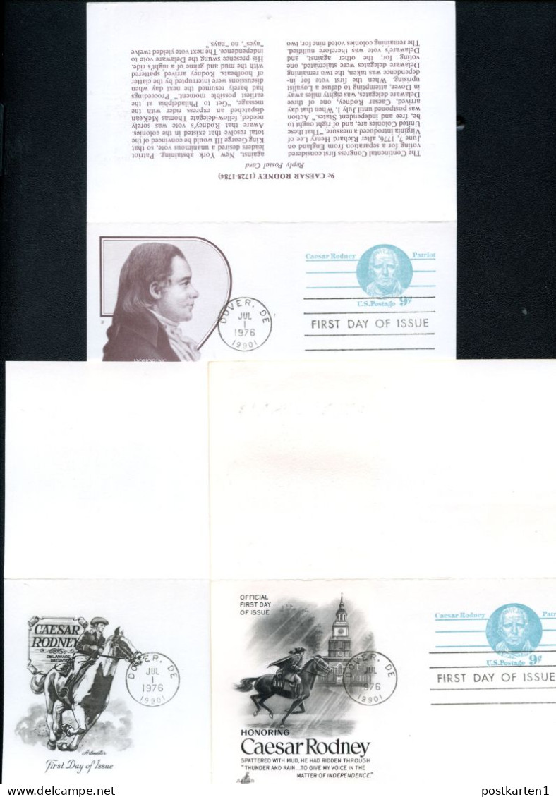 UY27 3 Postal Cards With Reply FDC 1976 - 1961-80