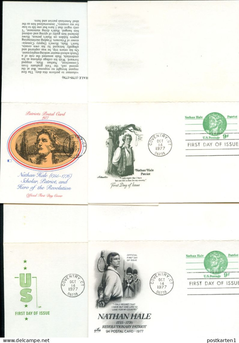 UY28 4 Postal Cards With Reply FDC 1977 - 1961-80