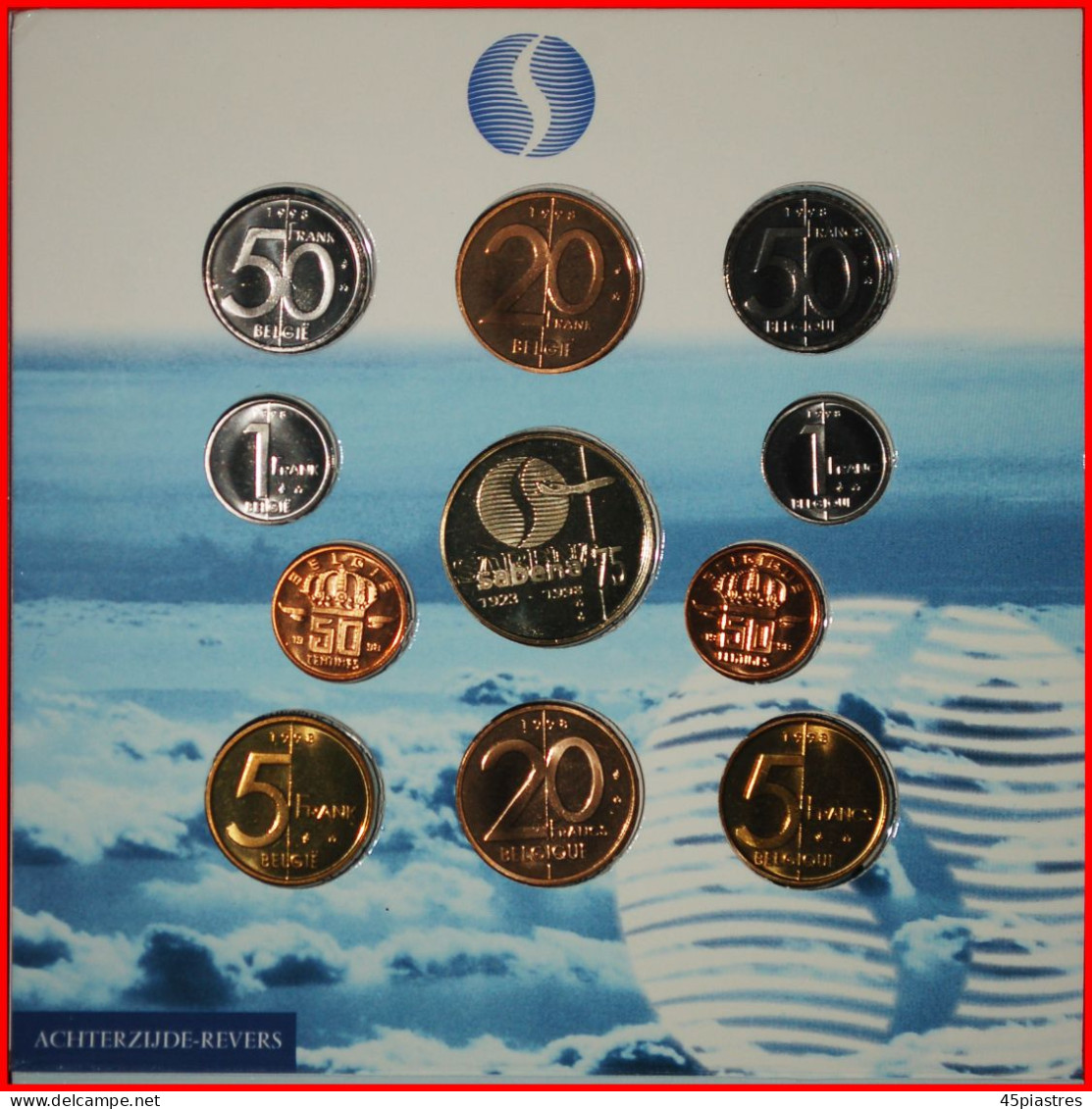 * PLANE 1923 - SWITZERLAND 1995: BELGIUM  MINT SET 1998 10 COINS WITH MEDAL!  · LOW START · NO RESERVE! - FDC, BU, Proofs & Presentation Cases