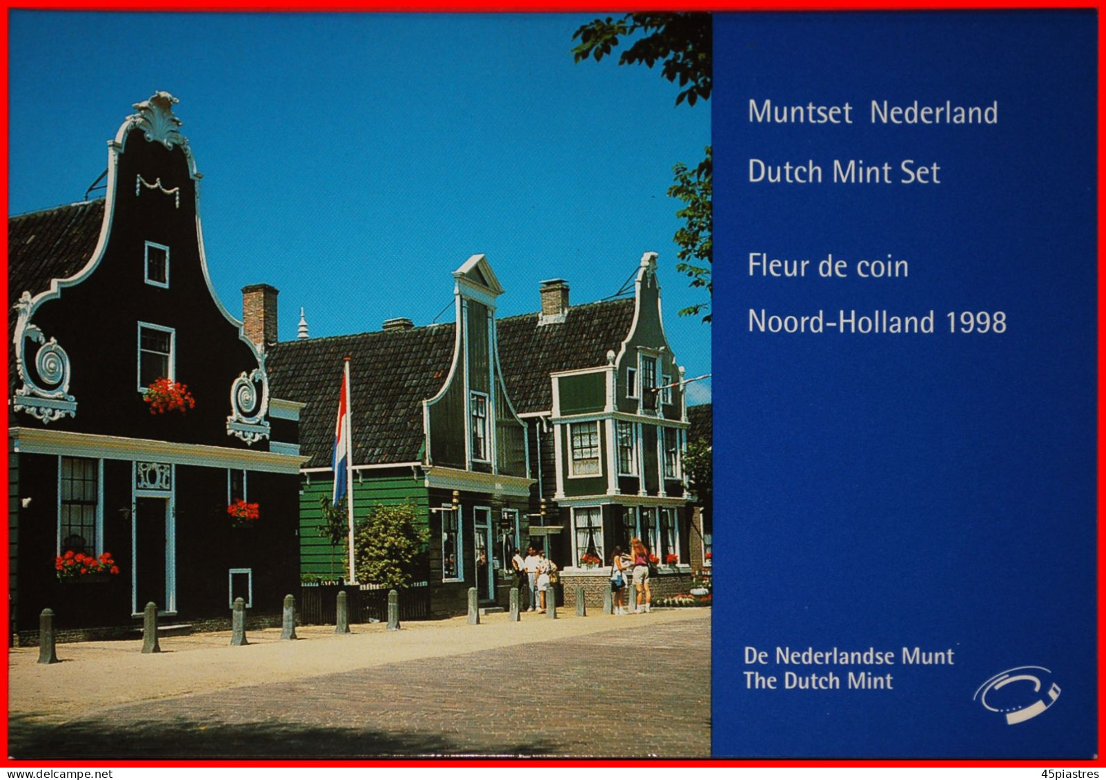 * BEATRIX (1980-2013): NETHERLANDS  MINT SET 1998 (6 COINS+MEDAL NORTH HOLLAND)! JUST PUBLISED· LOW START · NO RESERVE! - Nieuwe Sets & Testkits