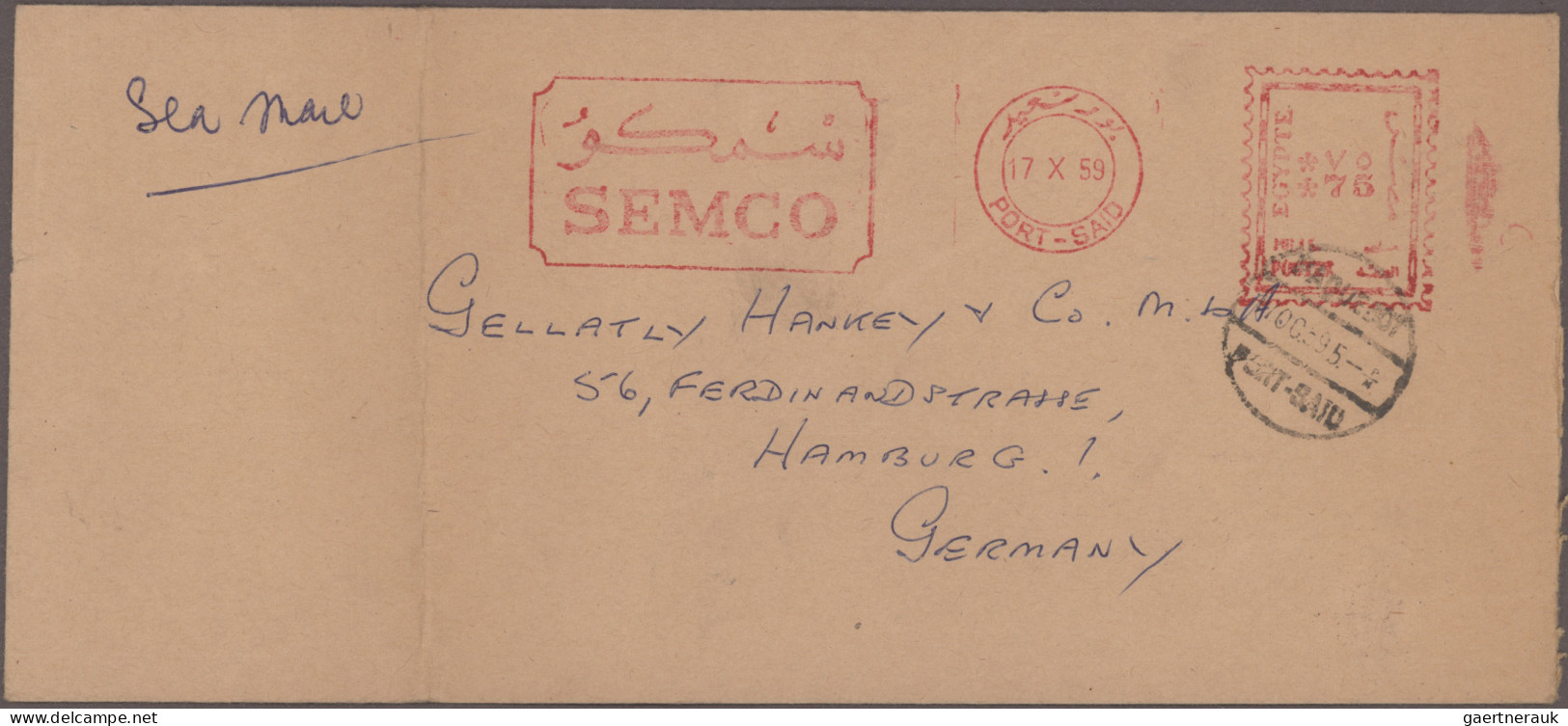 Egypt: 1948/1982, METER MARKS, Assortment Of Approx. 38 Commercial Covers Mainly - Cartas & Documentos