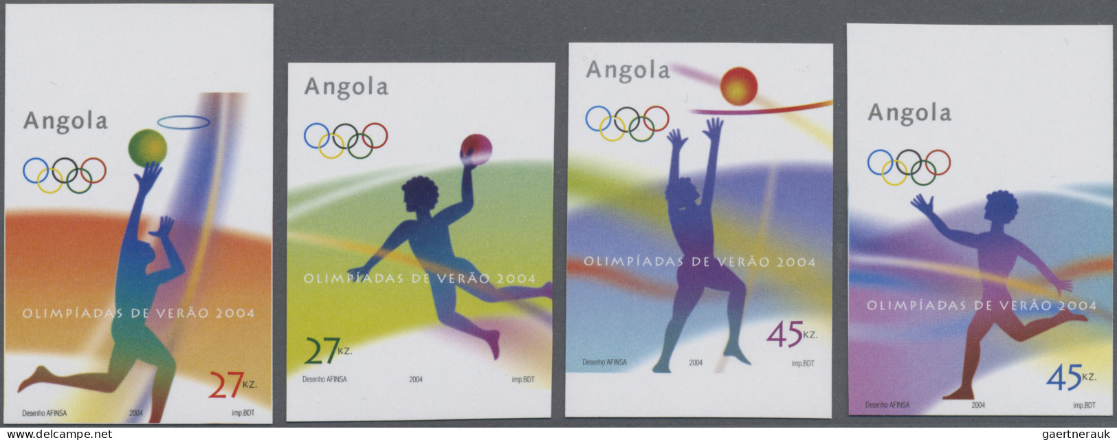 Angola: 2003/2004. Collection containing 47 IMPERFORATE stamps (inclusive some s