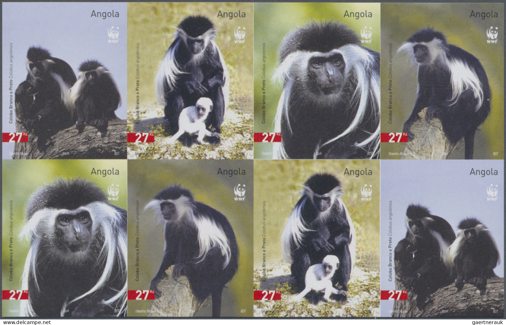 Angola: 2003/2004. Collection containing 47 IMPERFORATE stamps (inclusive some s