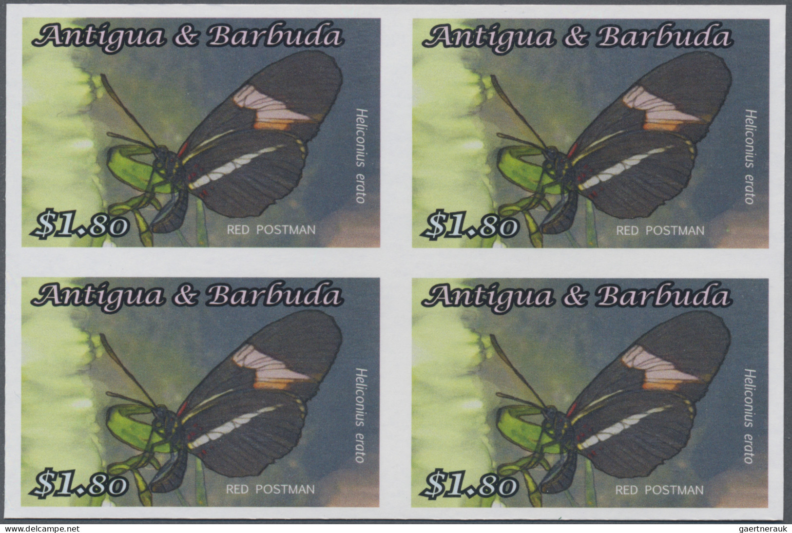 Antigua: 2003/2014. Collection Containing 377 IMPERFORATE Stamps (inclusive Some - Antigua E Barbuda (1981-...)