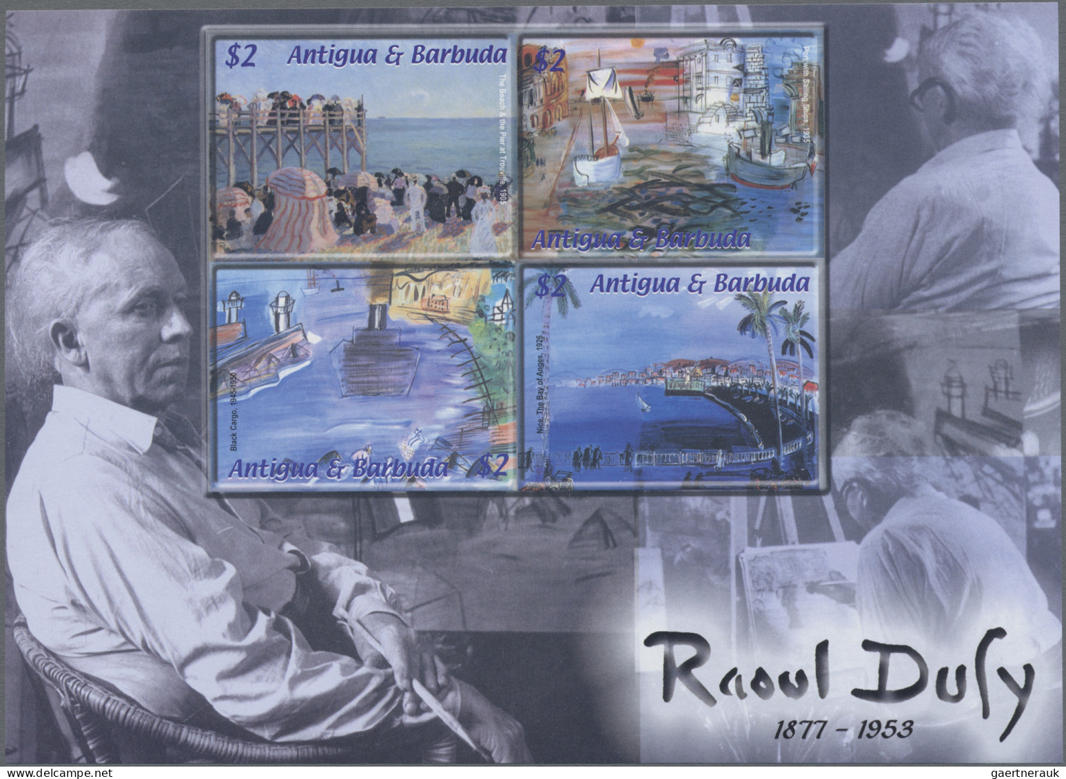 Antigua: 2003/2014. Collection containing 377 IMPERFORATE stamps (inclusive some