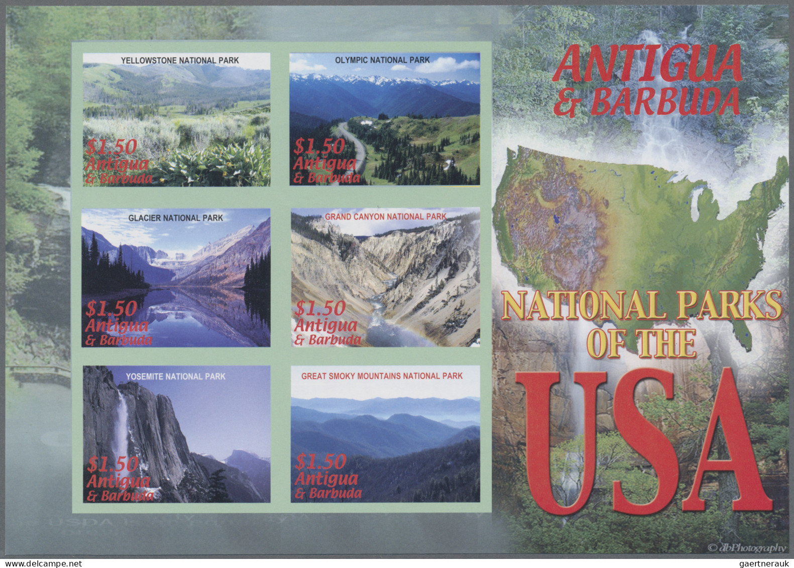 Antigua: 2003/2014. Collection containing 377 IMPERFORATE stamps (inclusive some