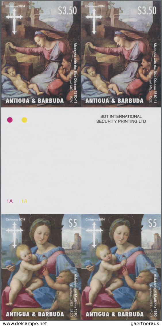 Antigua: 2003/2014. Collection containing 377 IMPERFORATE stamps (inclusive some