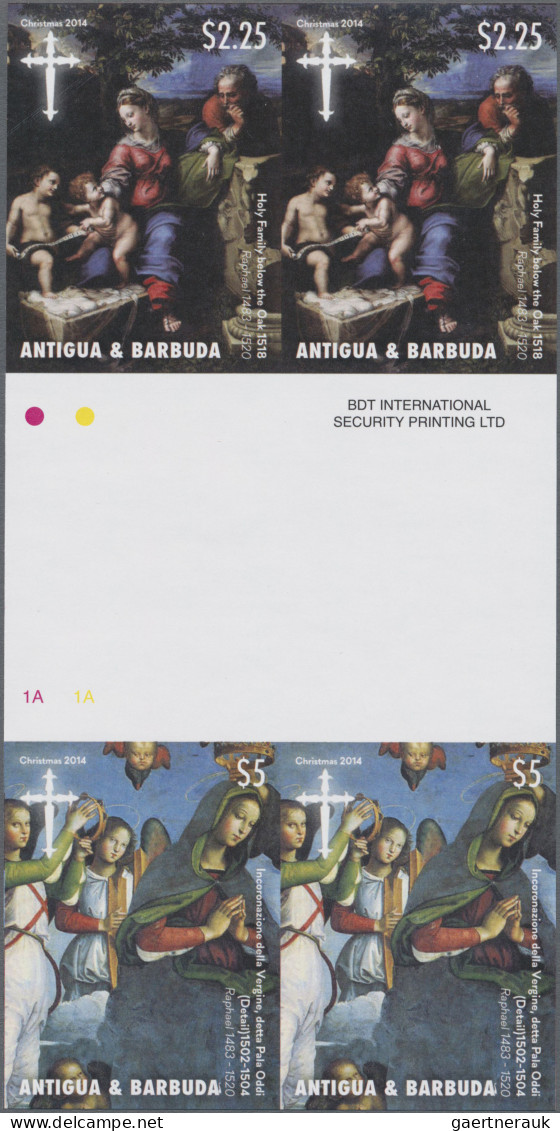 Antigua: 2003/2014. Collection containing 377 IMPERFORATE stamps (inclusive some