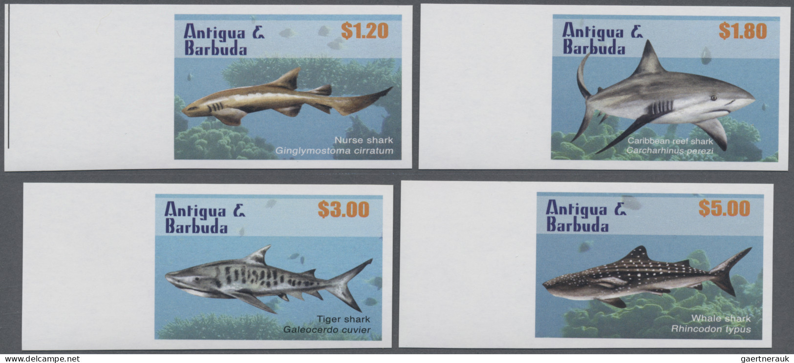 Antigua: 2003/2014. Collection containing 377 IMPERFORATE stamps (inclusive some