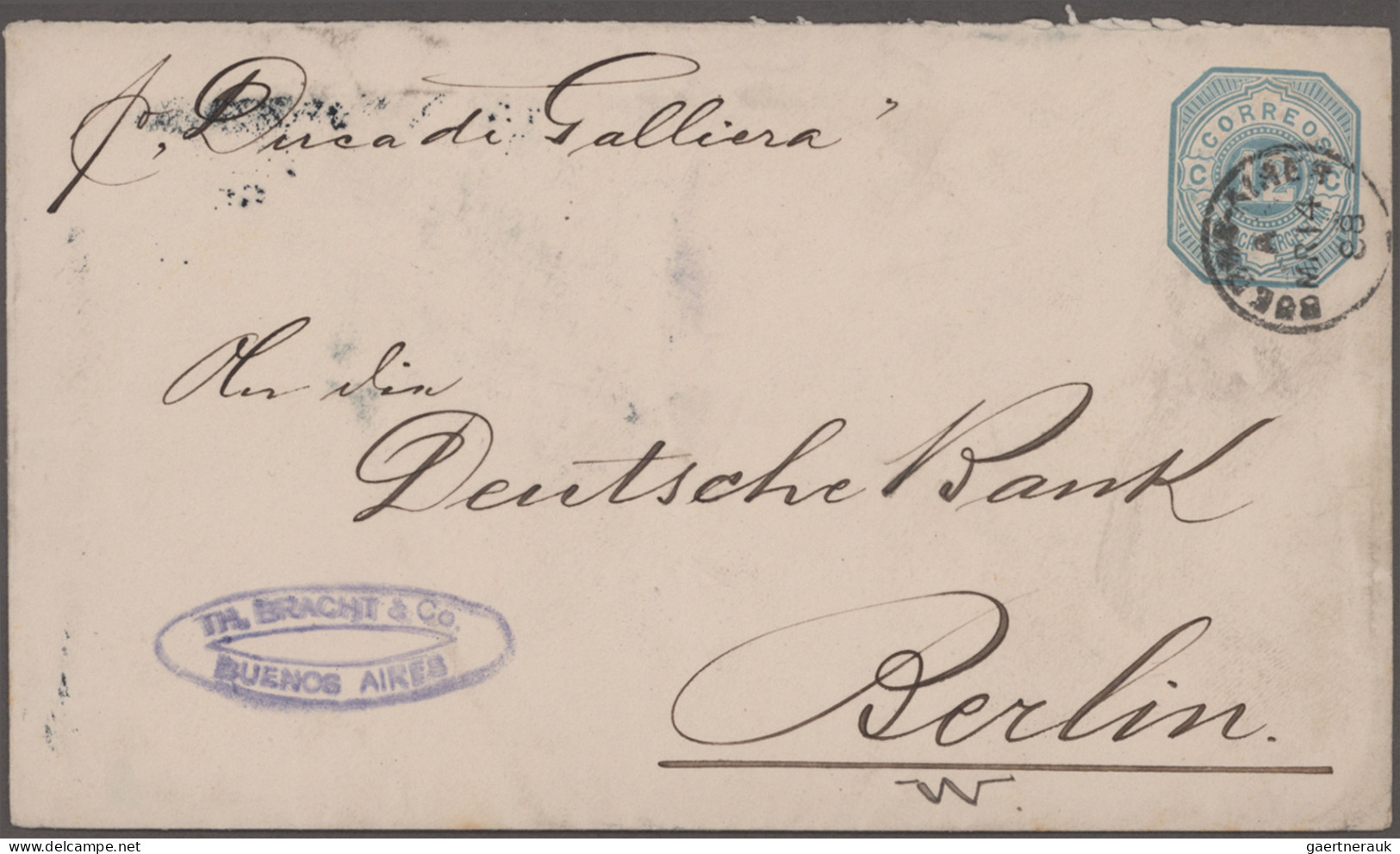 Argentina: 1850-modern: Hundreds Of Covers, Postcards, Franked Forms, Postal Sta - Autres & Non Classés