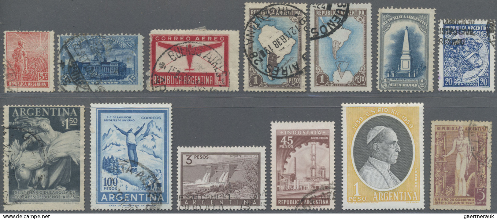 Argentina: 1900/2010 (approx.), Collection Of Over 500 Grammes Loose And In Glas - Other & Unclassified