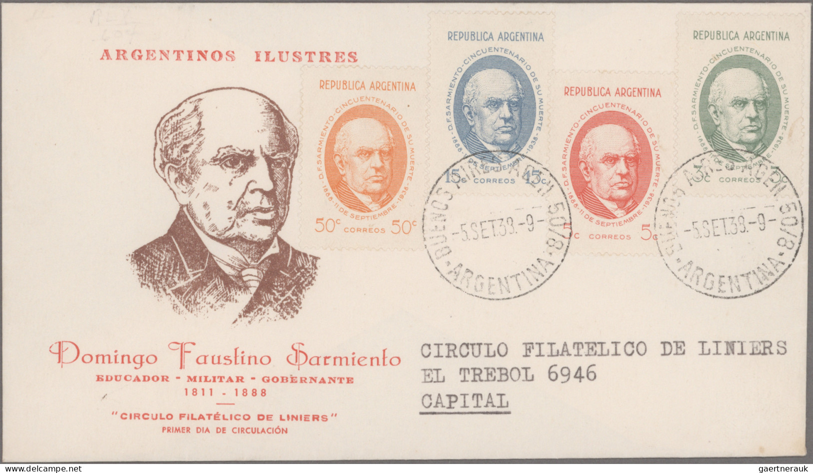 Argentina: 1938/1956, Collection Of Cacheted Envelopes And Maximum Cards, In Tot - Other & Unclassified